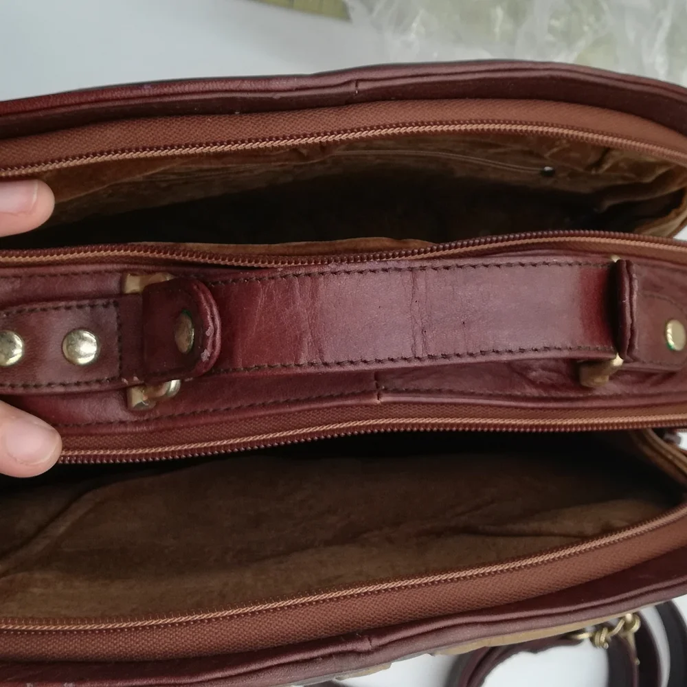 Elegant Tan and Brown Men's Bag